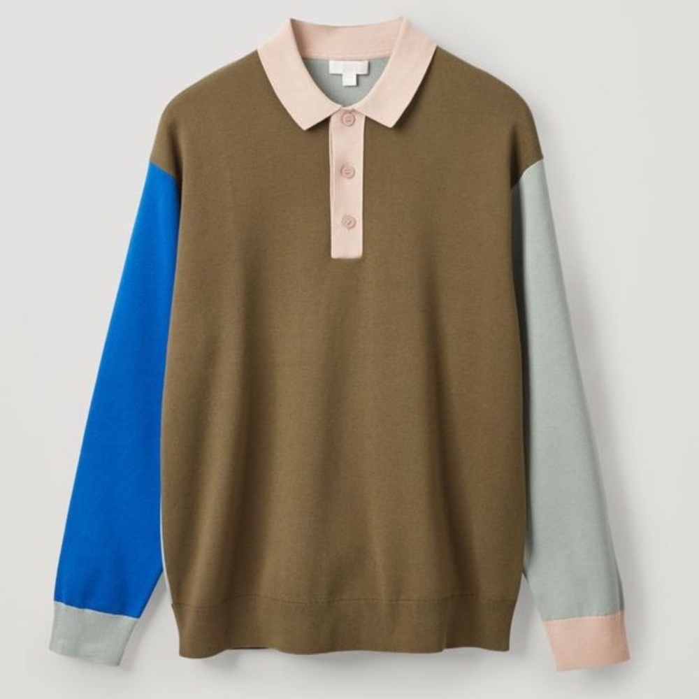 Cos Colorblock Polo Sweater